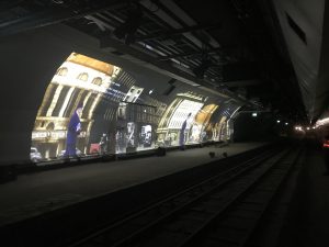outdoor projector enclosures at Postal Museum underground rail